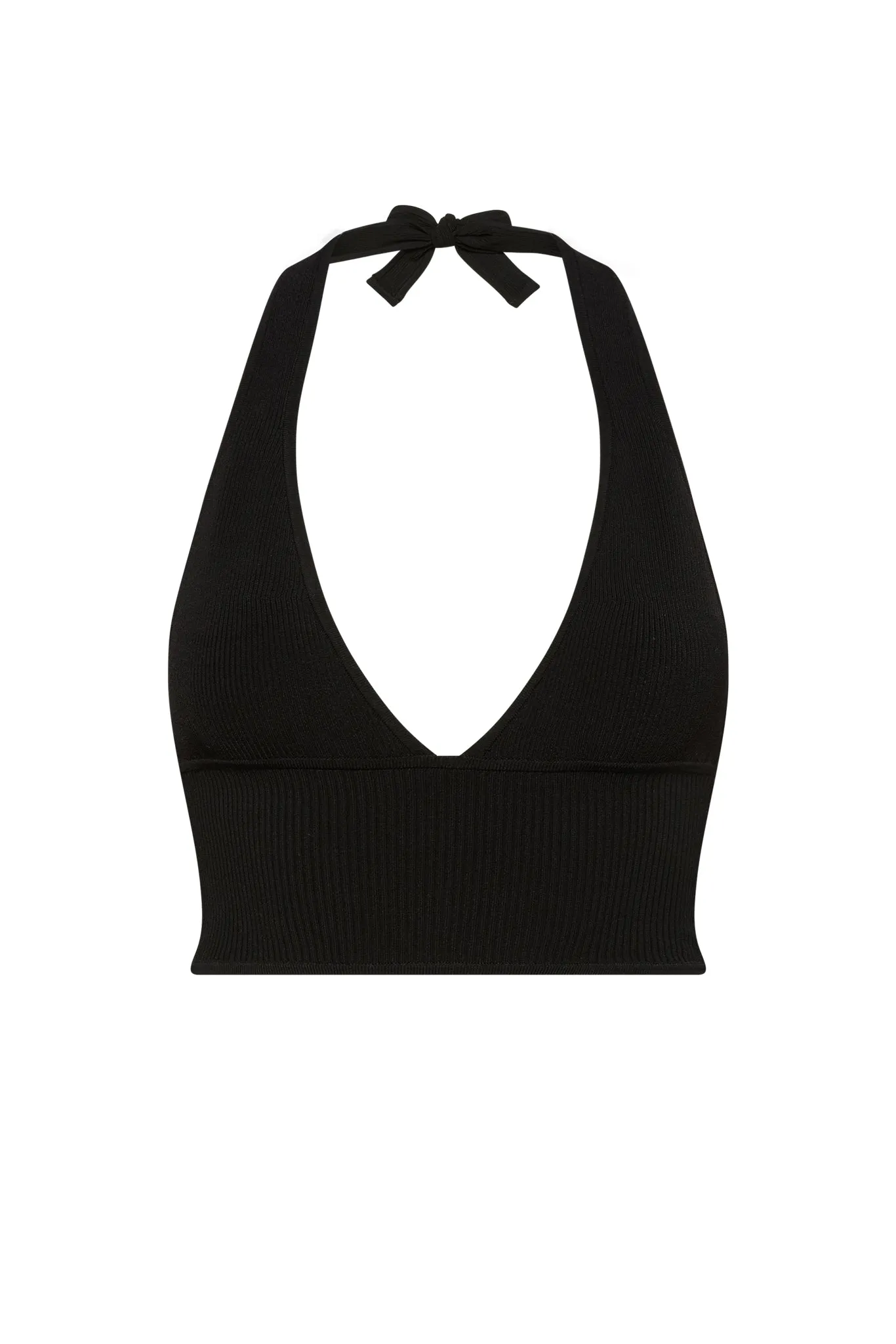 Laurel Canyon Knitwear Top - Black Rib Monday Swimwear