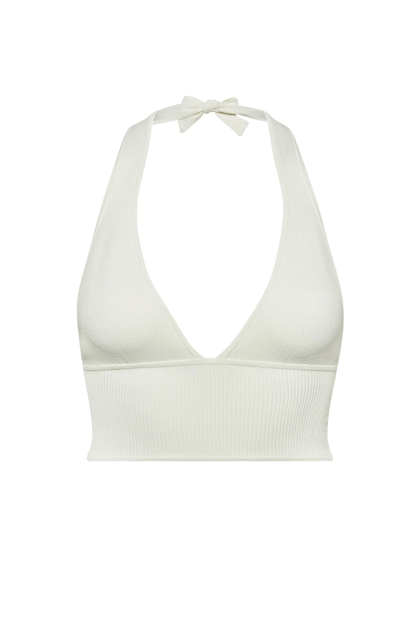 Laurel Canyon Knitwear Top - White Rib Monday Swimwear