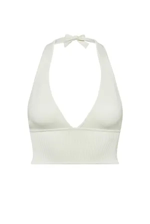 Laurel Canyon Knitwear Top - White Rib Monday Swimwear