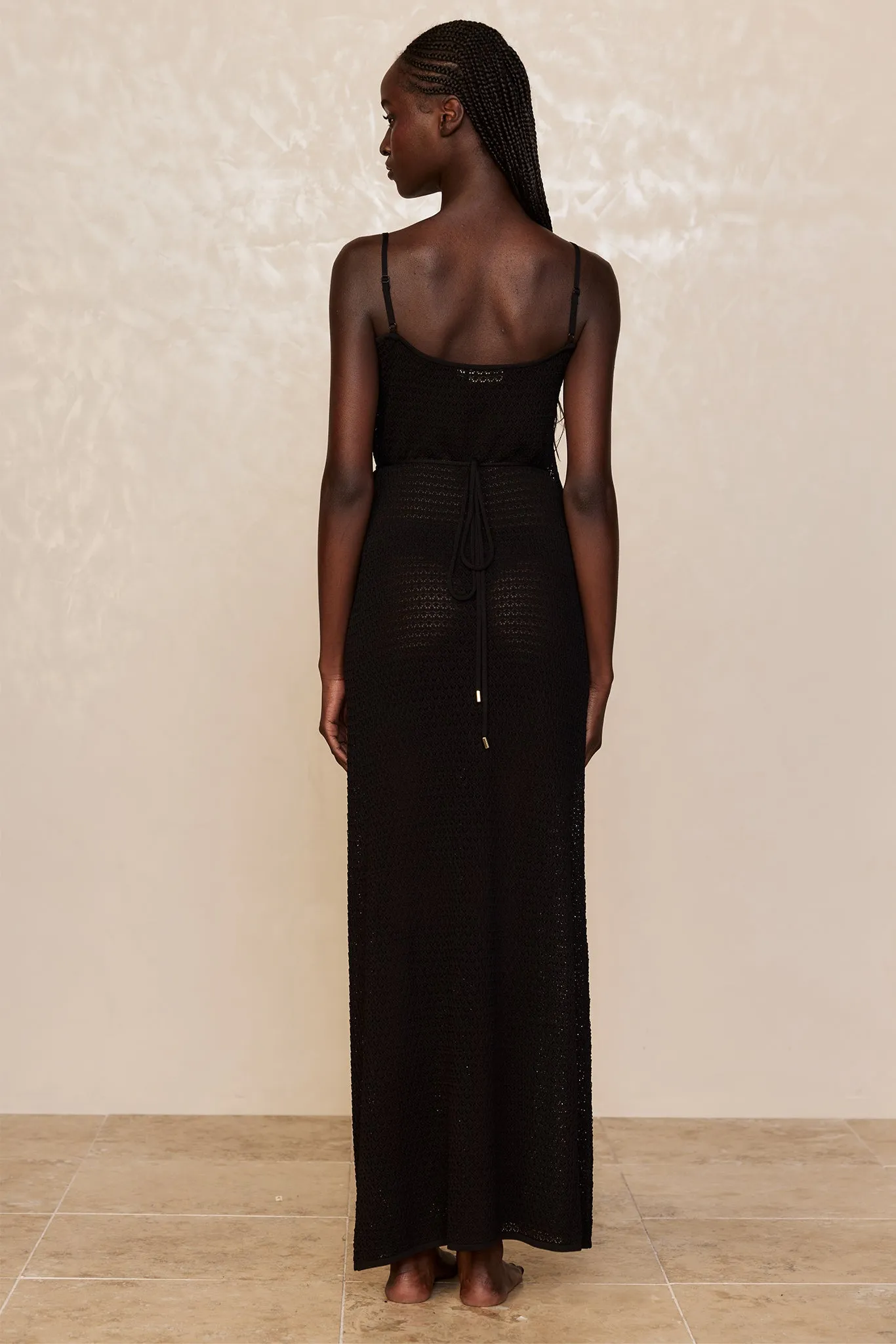 Levanzo Dress - Black Lace Crochet Monday Swimwear