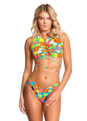 Maaji 90S Floral Chic High Neck Bikini Top Maaji