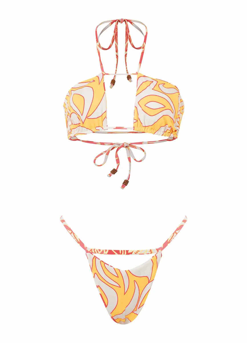 Maaji Abstract Garden Mission Single Strap Bikini Bottom Maaji