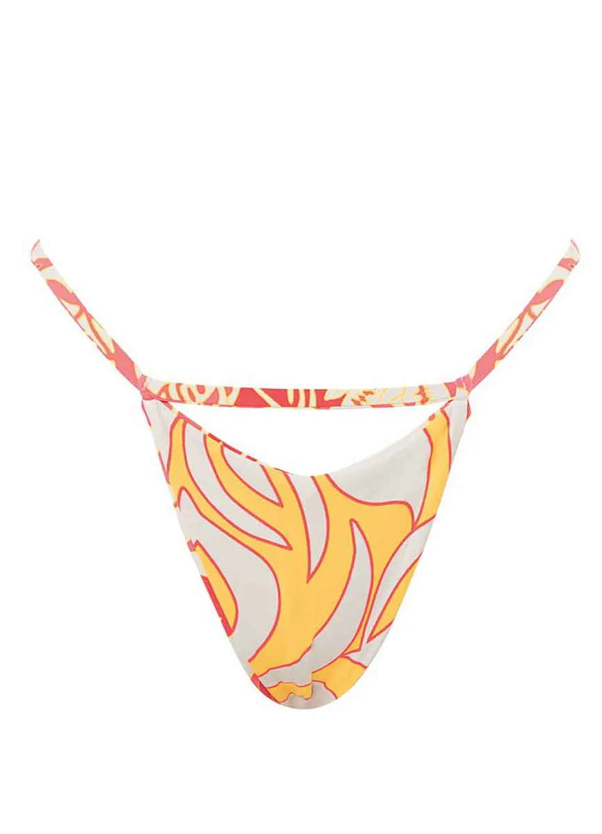Maaji Abstract Garden Mission Single Strap Bikini Bottom Maaji