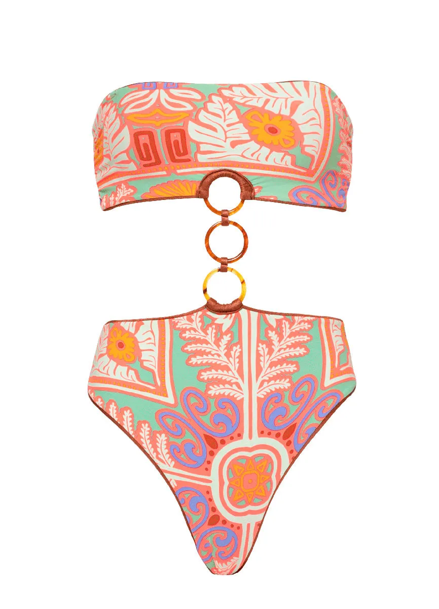 Maaji Amber Brown Makenna Bandeau One Piece Maaji