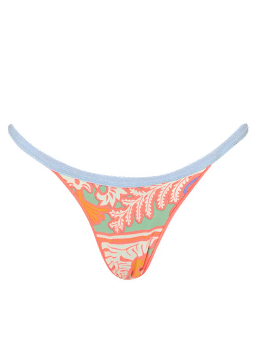 Maaji Amber Brown Nusa Regular Rise Split Strap Bikini Bottom Maaji