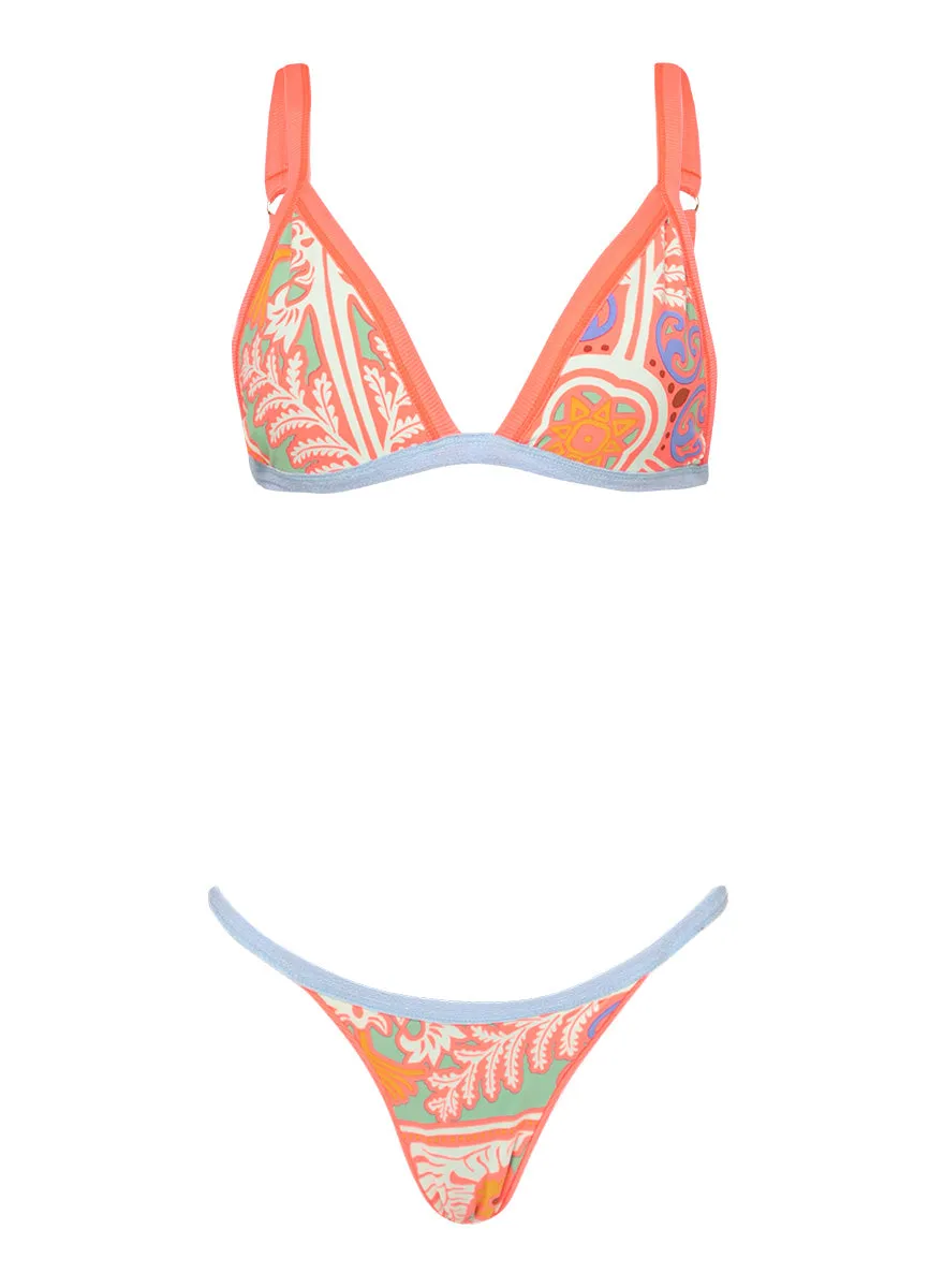 Maaji Amber Brown Rewind Fixed Triangle Bikini Top Maaji