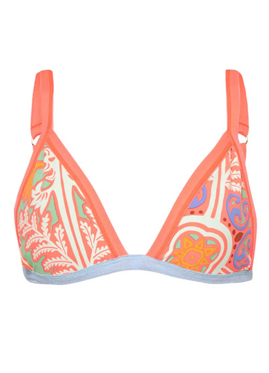 Maaji Amber Brown Rewind Fixed Triangle Bikini Top Maaji