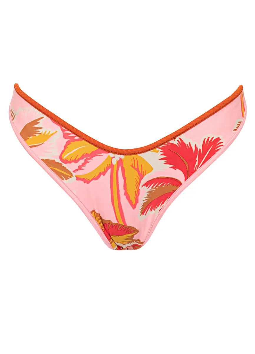 Maaji Apple Red Splendour Regular Rise Thin Side Bikini Bottom Maaji