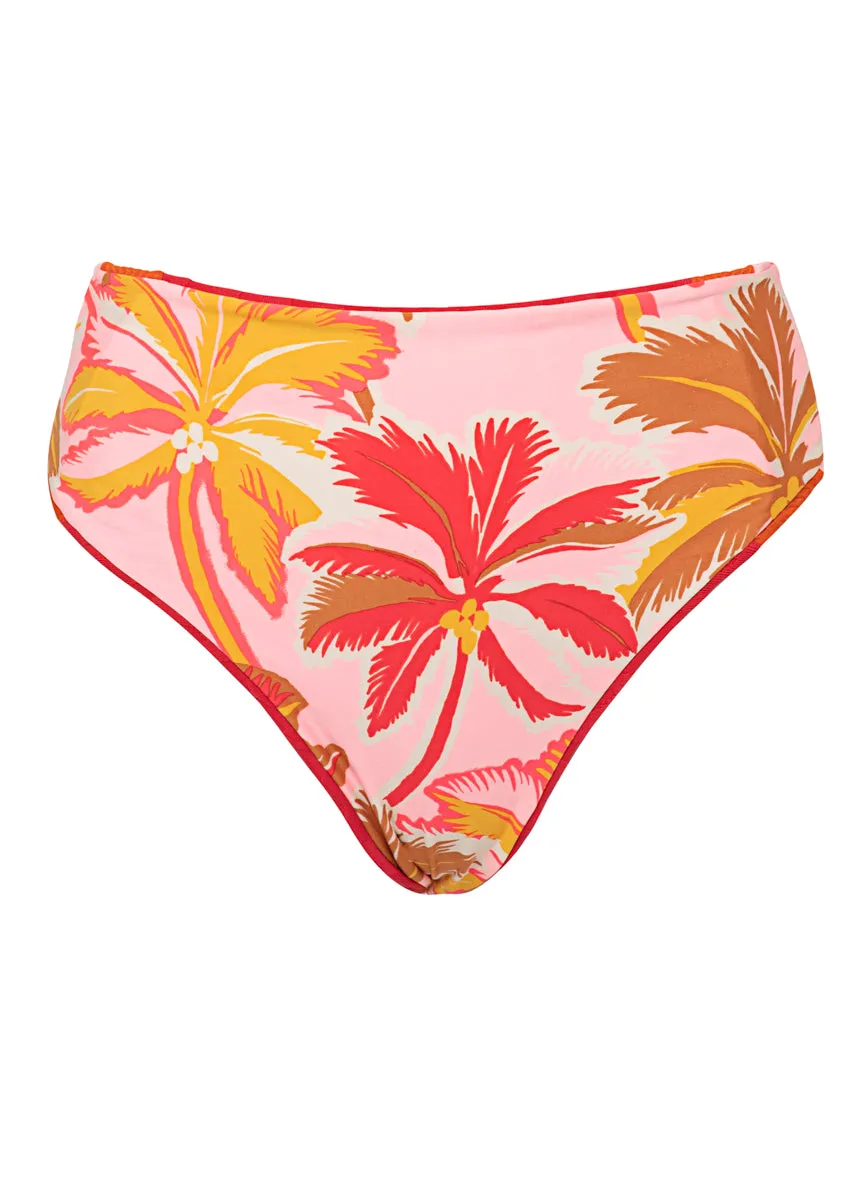 Maaji Apple Red Wanderer High Rise Classic Bikini Bottom Maaji