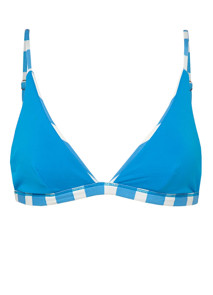 Maaji Azure Stripes Ivy Fixed Triangle Bikini Top Maaji