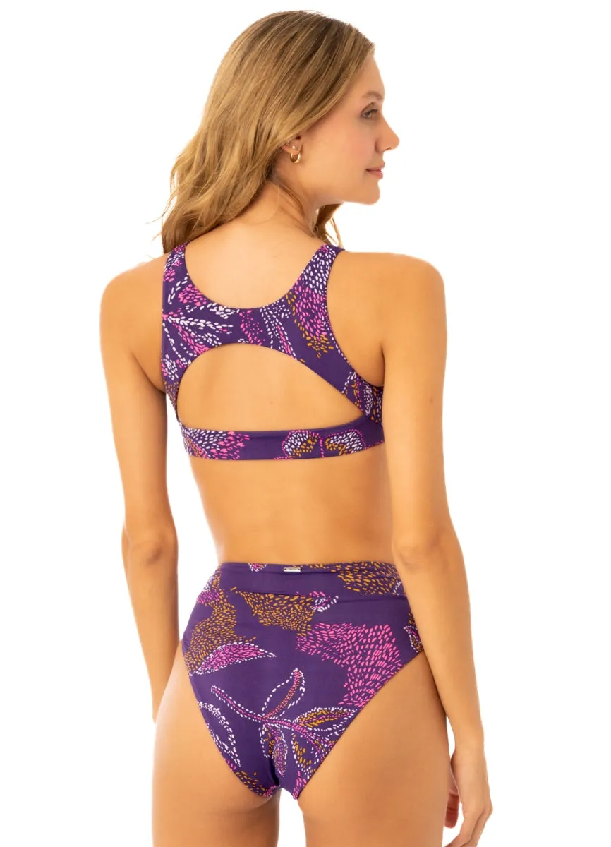 Maaji Batik Floral Suzy Q High Rise/High Leg Bikini Bottom Maaji