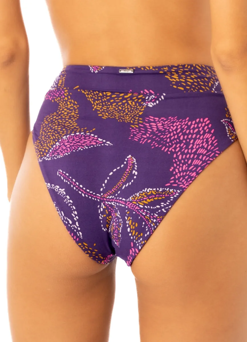 Maaji Batik Floral Suzy Q High Rise/High Leg Bikini Bottom Maaji