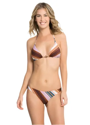 Maaji Bayadere Stripes Balmy Sliding Triangle Bikini Top Maaji