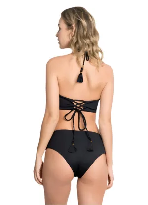 Maaji Black Sapphire Venus Mid Rise Bikini Bottom Maaji