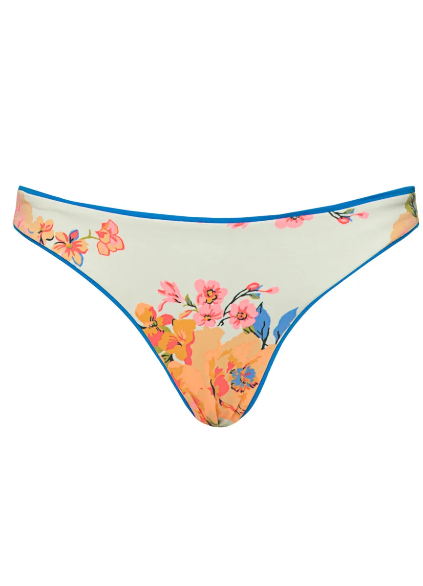 Maaji Blue Lagoon Iconic Regular Rise Thin Side Bikini Bottom Maaji