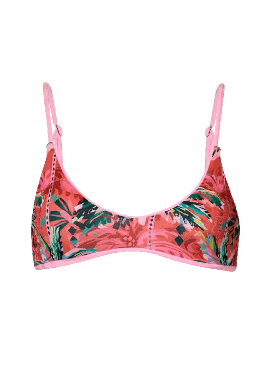 Maaji Blush Rose Liberties Classic Bralette Bikini Top Maaji