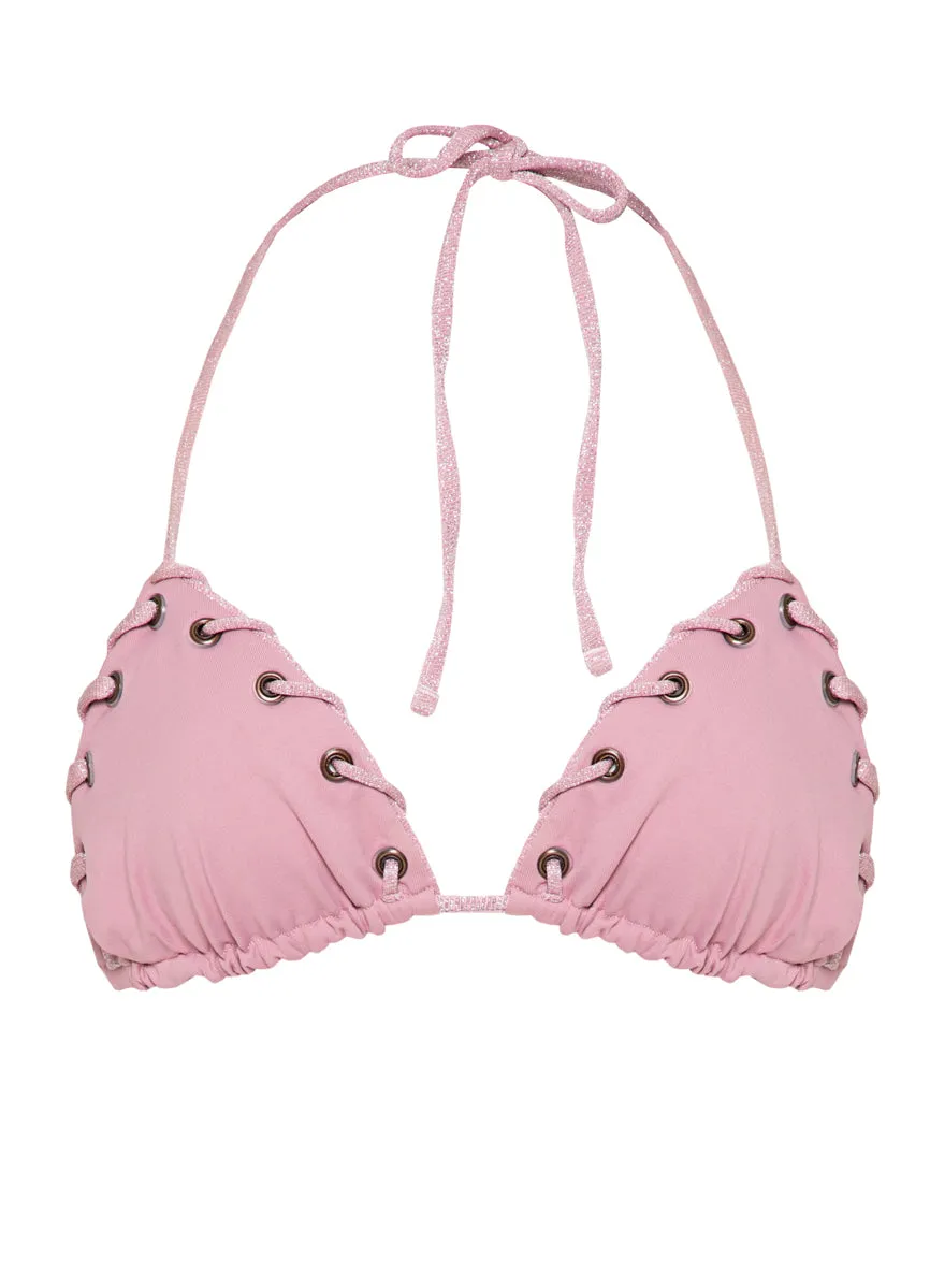 Maaji Blush Shine Maverick Sliding Triangle Bikini Top Maaji