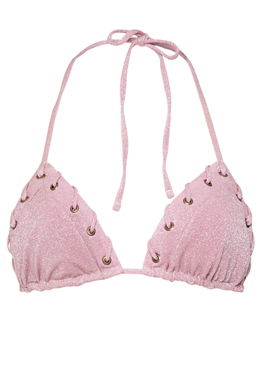 Maaji Blush Shine Maverick Sliding Triangle Bikini Top Maaji