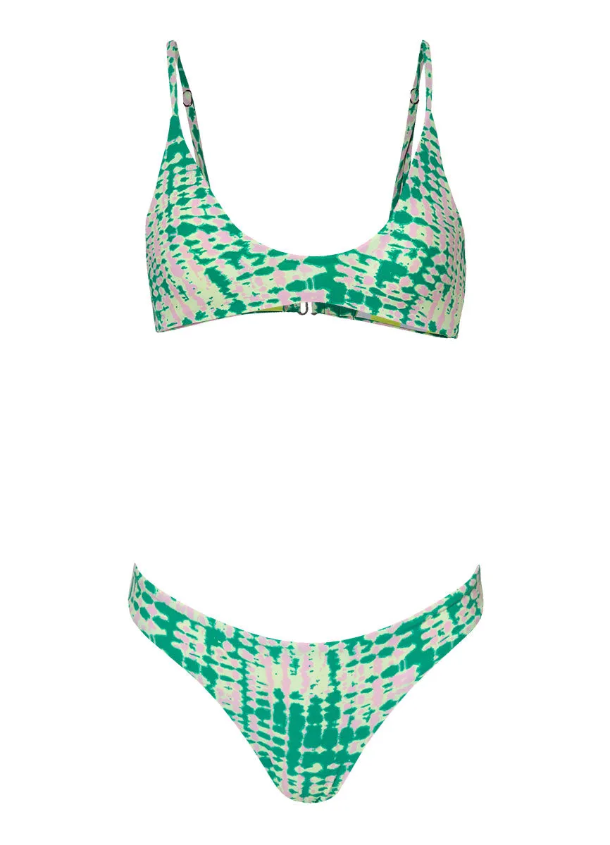 Maaji Boho Camo Flirt Low Rise Thin Side Bikini Bottom Maaji