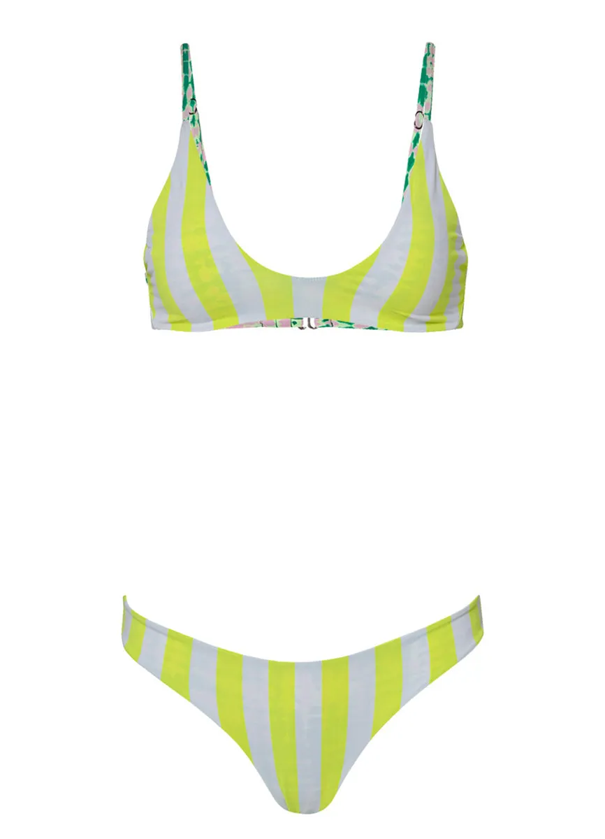 Maaji Boho Camo Flirt Low Rise Thin Side Bikini Bottom Maaji