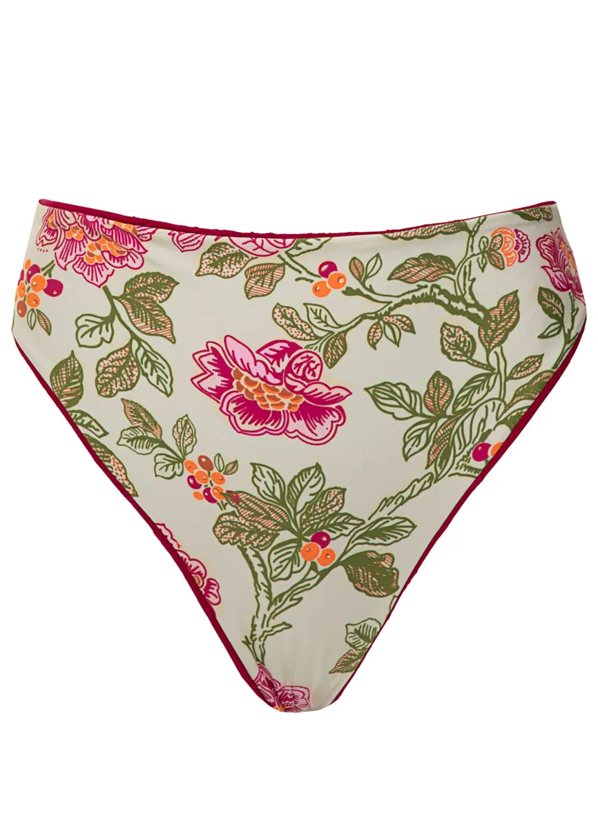 Maaji Bom Bom Pink Sully High Rise Classic Bikini Bottom Maaji