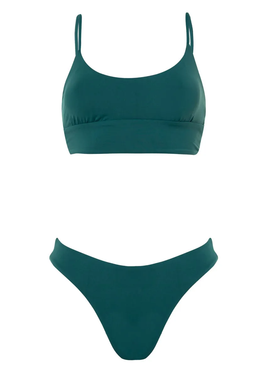 Maaji Brunswick Green Dinna Sporty Bralette Bikini Top Maaji