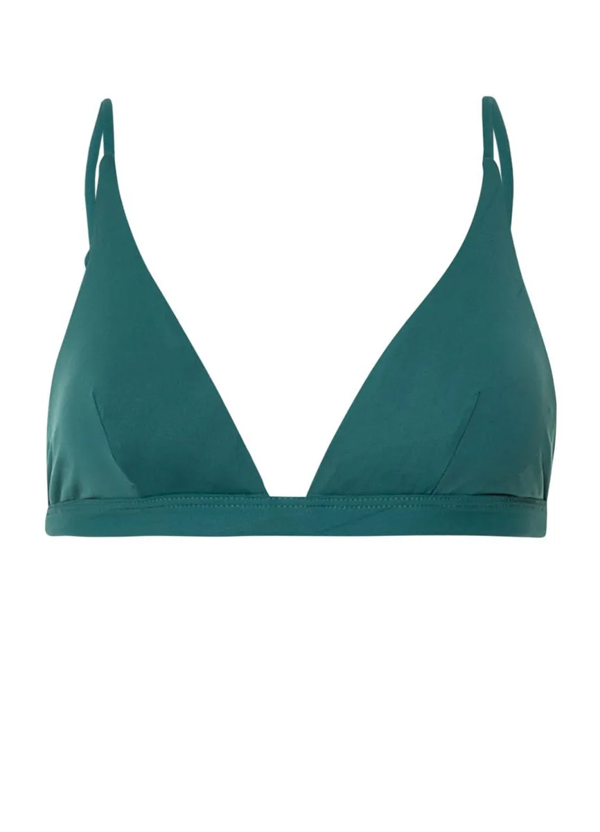 Maaji Brunswick Green Ivy Fixed Triangle Bikini Top Maaji