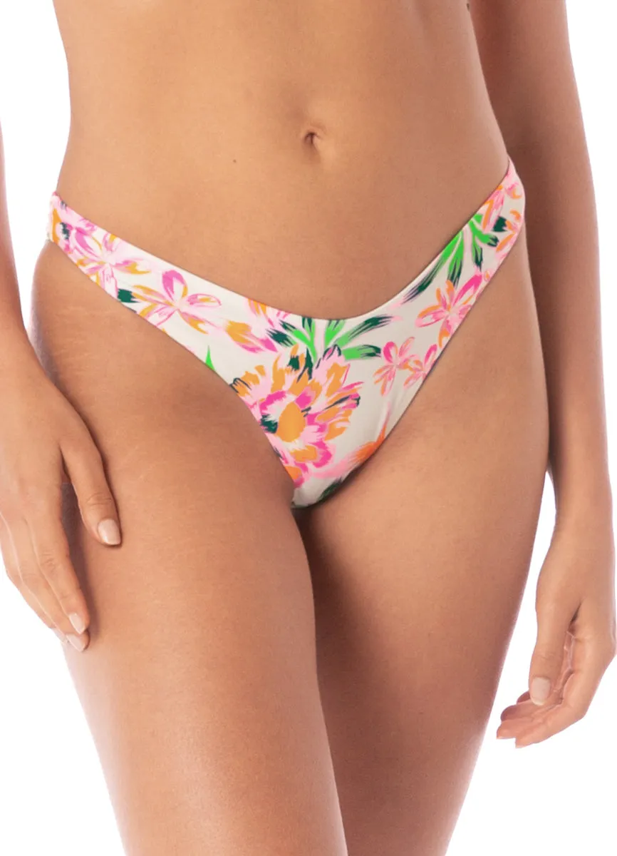 Maaji Bubbly Blossom Splendour Regular Rise Thin Side Bikini Bottom Maaji