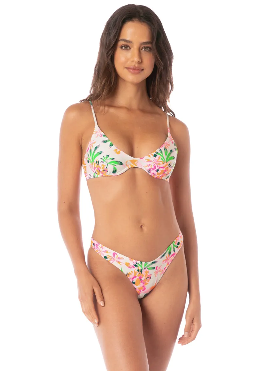 Maaji Bubbly Blossom Splendour Regular Rise Thin Side Bikini Bottom Maaji