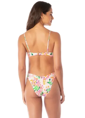 Maaji Bubbly Blossom Splendour Regular Rise Thin Side Bikini Bottom Maaji