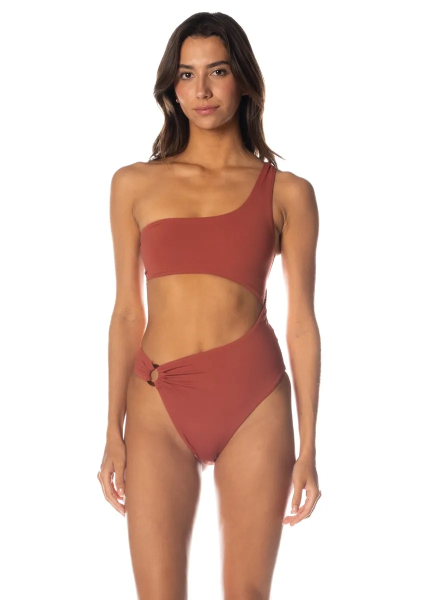 Maaji Burgundy Lousie Cut Out One Piece Maaji