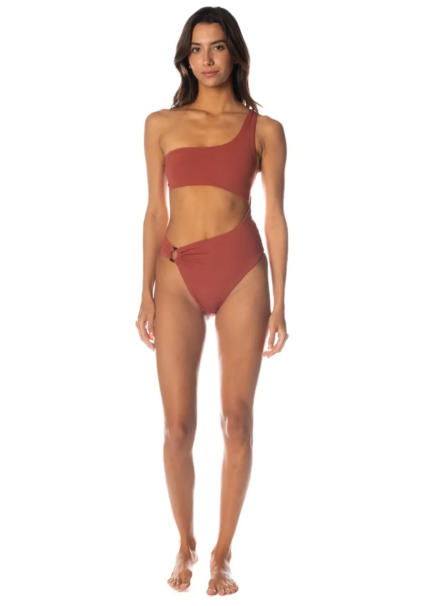 Maaji Burgundy Lousie Cut Out One Piece Maaji