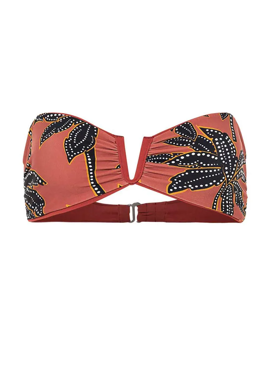 Maaji Burgundy Nyra Strapless Bandeau Bikini Top Maaji