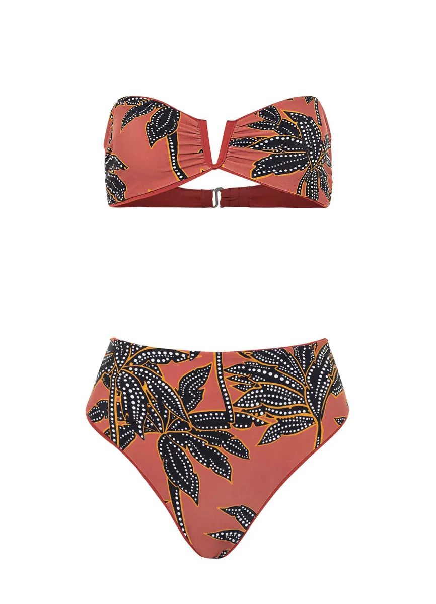 Maaji Burgundy Nyra Strapless Bandeau Bikini Top Maaji