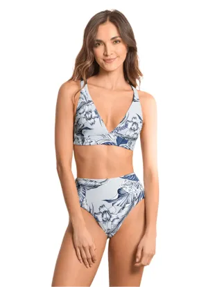 Maaji Calla Lily Enchant Fixed Halter Bikini Top Maaji