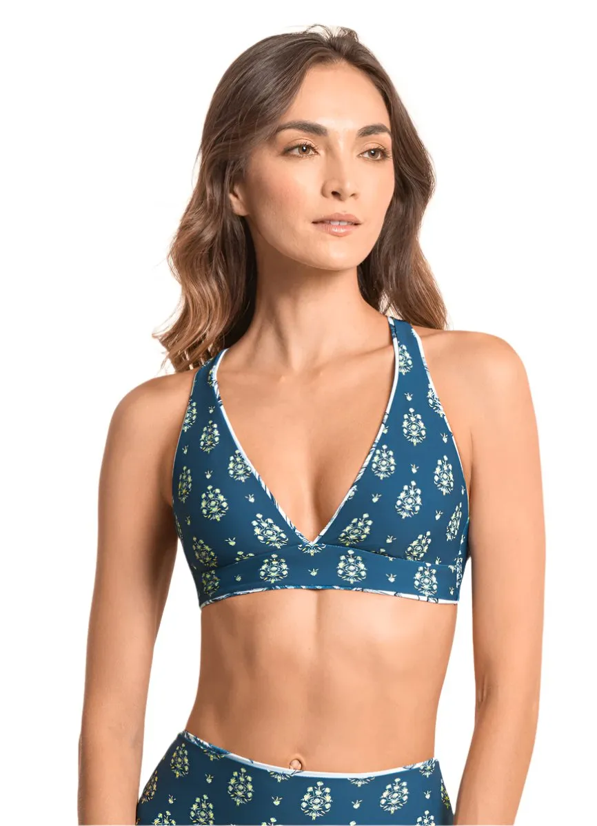 Maaji Calla Lily Enchant Fixed Halter Bikini Top Maaji