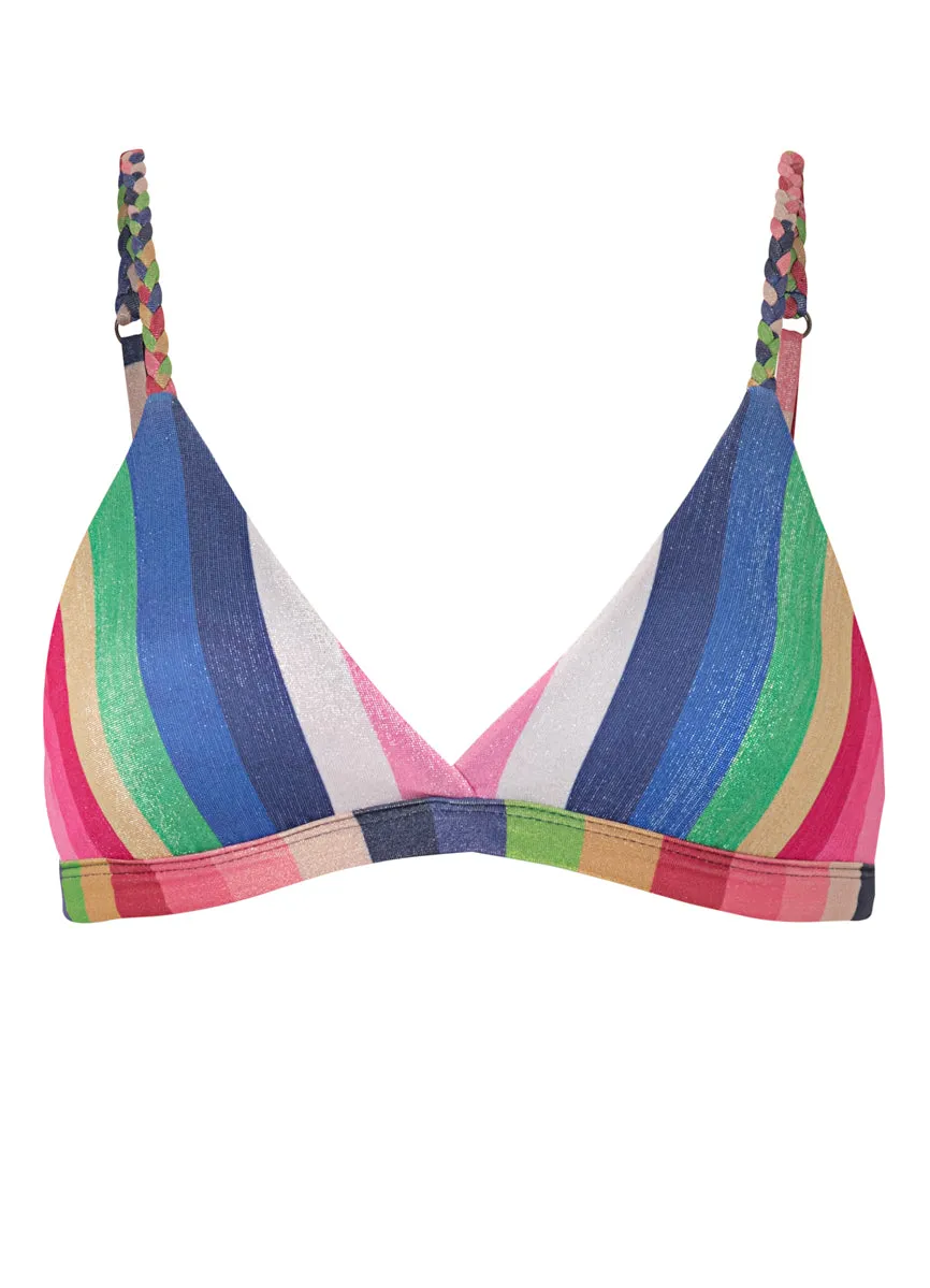 Maaji Candy Stripes Rasha Fixed Triangle Bikini Top Maaji