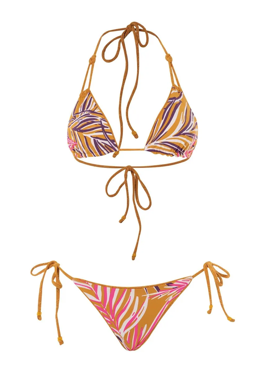 Maaji Caramel Brown Nyla Sliding Triangle Bikini Top Maaji