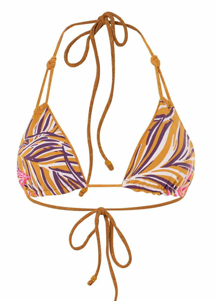 Maaji Caramel Brown Nyla Sliding Triangle Bikini Top Maaji