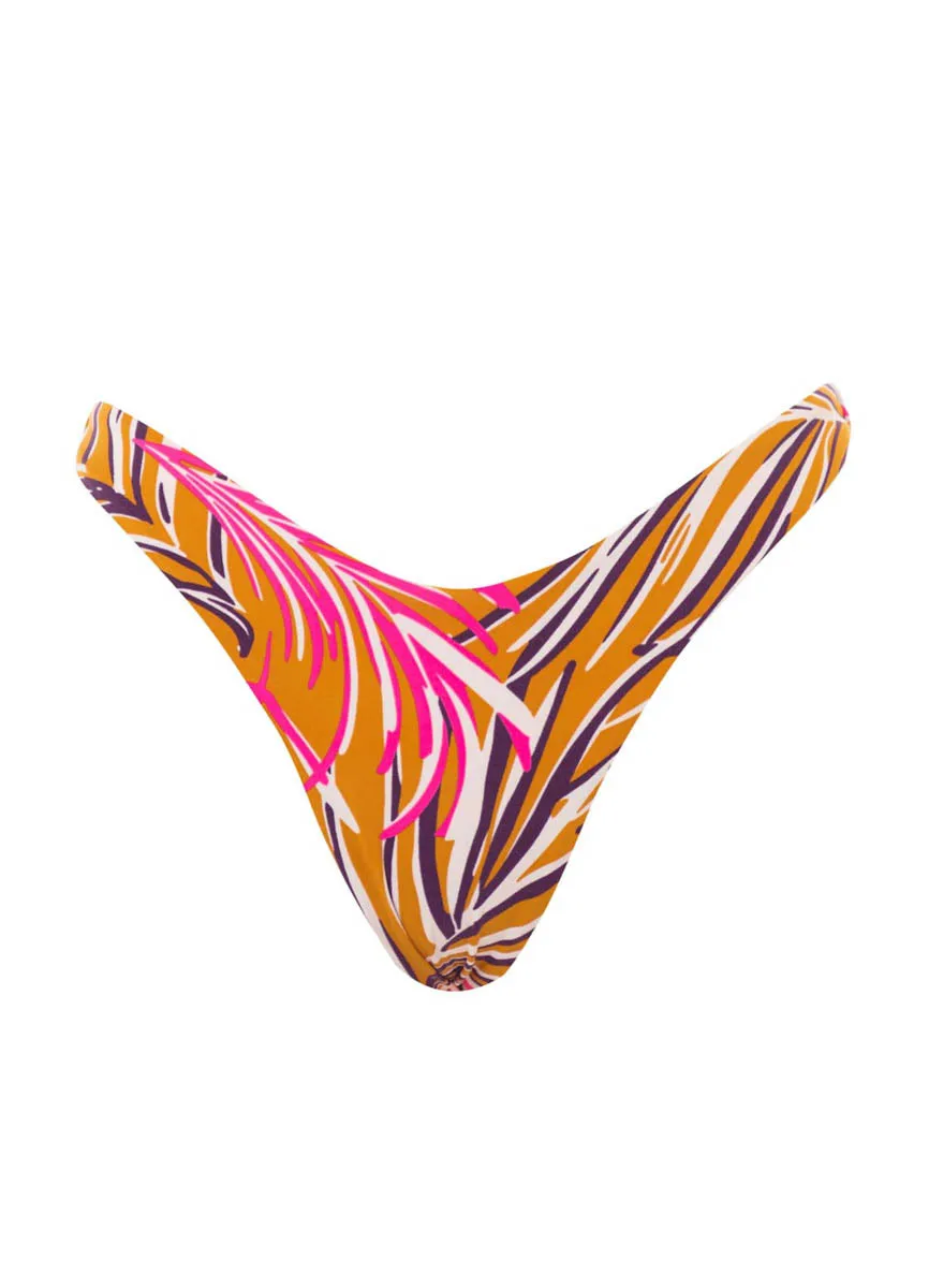 Maaji Caramel Foliage Splendourous High Leg Bikini Bottom Maaji