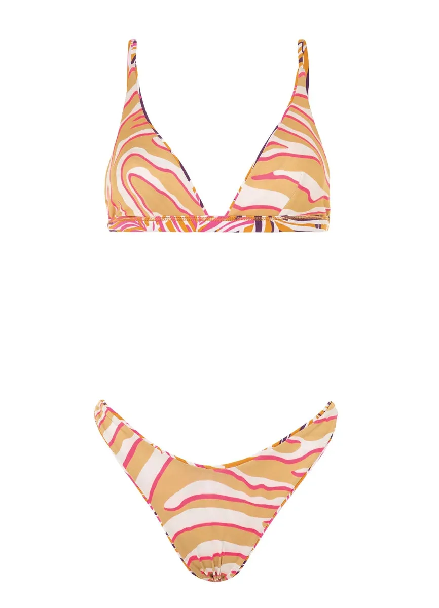 Maaji Caramel Foliage Splendourous High Leg Bikini Bottom Maaji