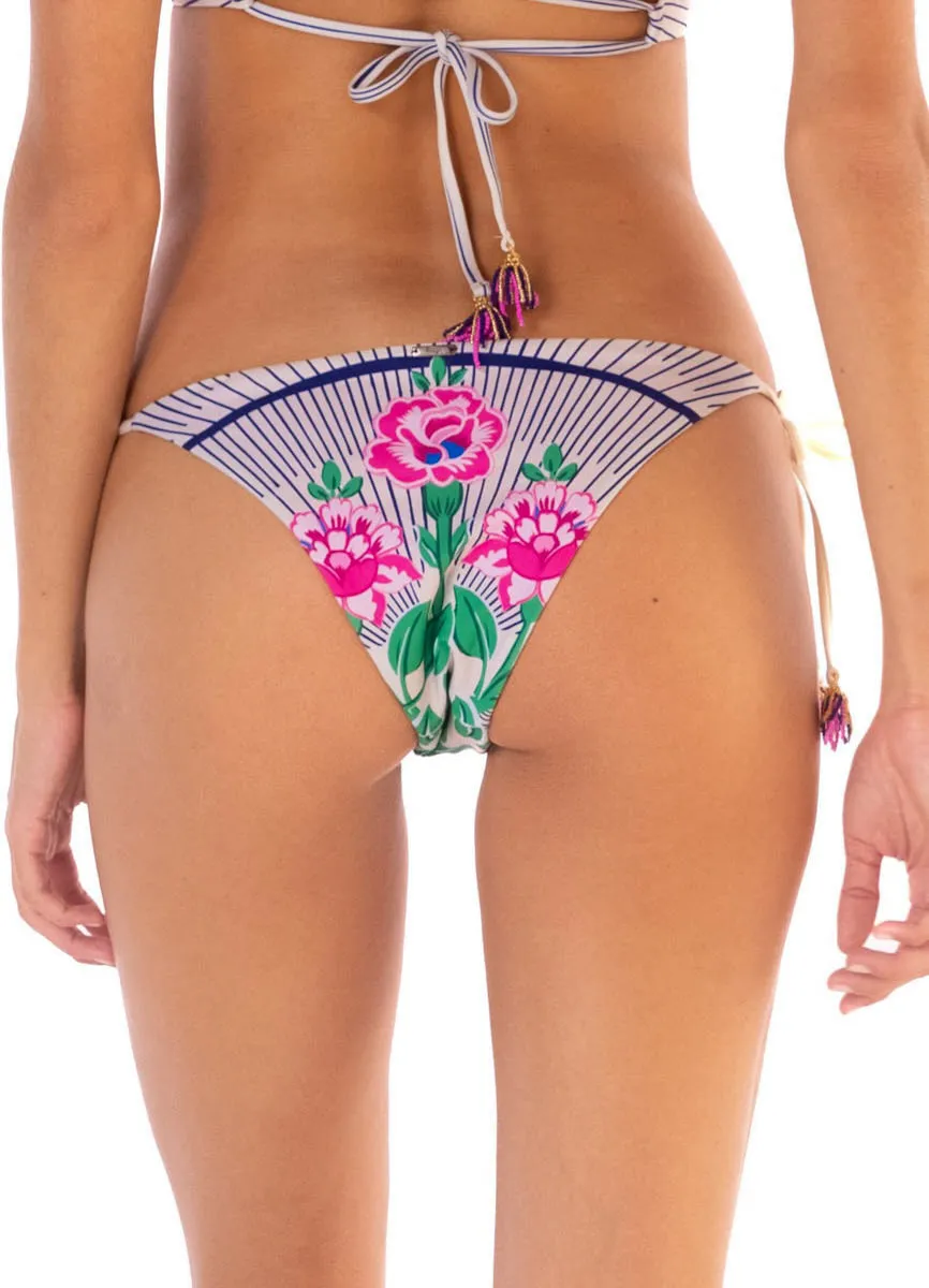 Maaji Cerise Bouquet Sunning Low Rise Tie Side Bikini Bottom Maaji