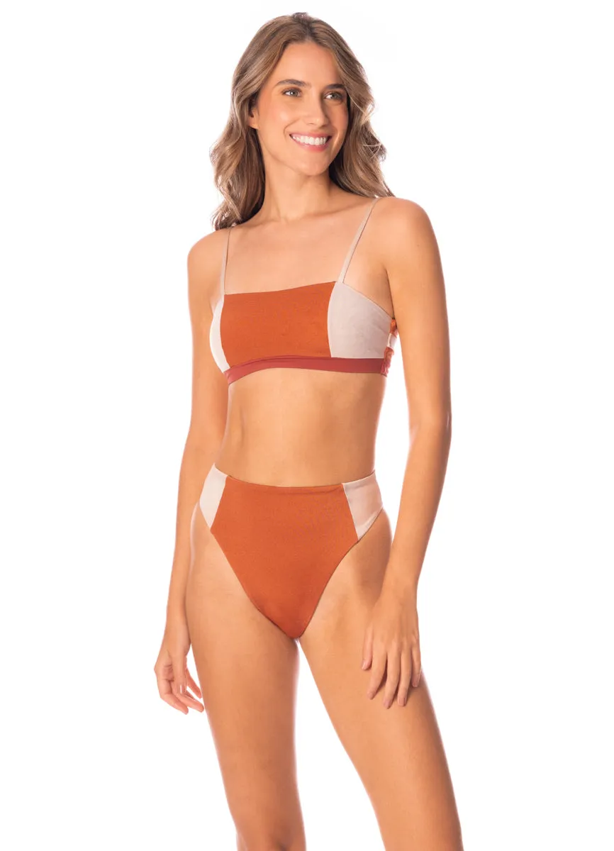 Maaji Chai Latte Chestnuts Suslik High Rise Classic Bikini Bottom Maaji