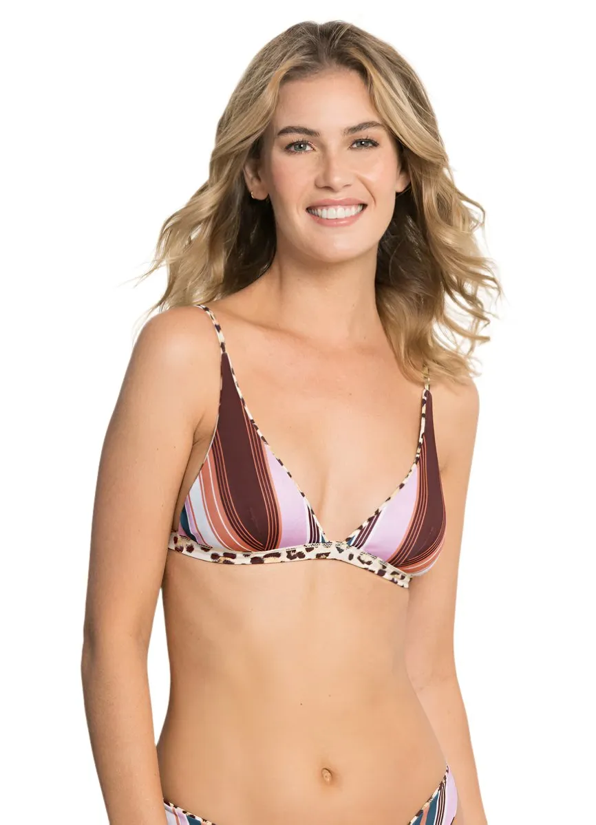 Maaji Cheetah Ivy Fixed Triangle Bikini Top Maaji