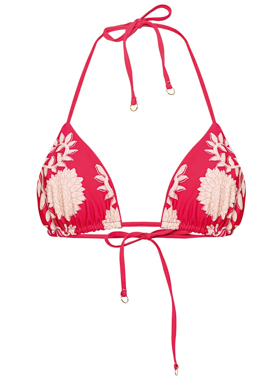 Maaji Cherry Crush Balmy  Sliding Triangle Bikini Top Maaji