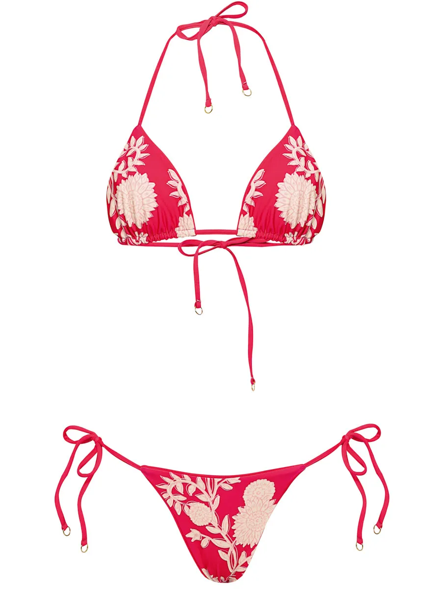Maaji Cherry Crush Balmy  Sliding Triangle Bikini Top Maaji