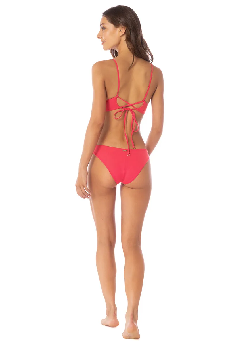 Maaji Cherry Crush Iconic  Low Rise Thin Side Bikini Bottom Maaji