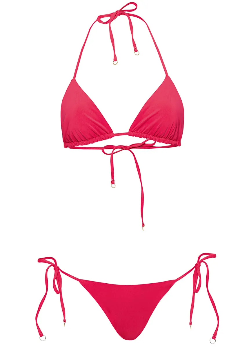 Maaji Cherry Crush Sunflash  Low Rise Tie Side Bikini Bottom Maaji