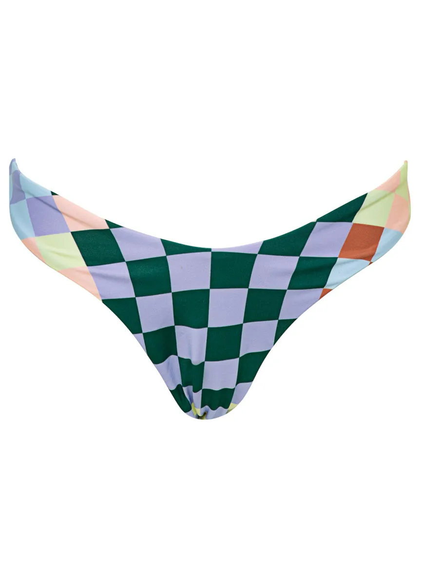 Maaji Chess Splendour Regular Rise Thin Side Bikini Bottom Maaji