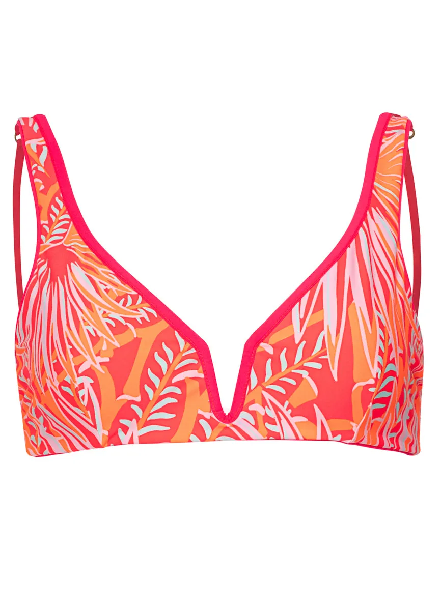 Maaji Coral Crush Victoria V Wire Bralette Bikini Top Maaji